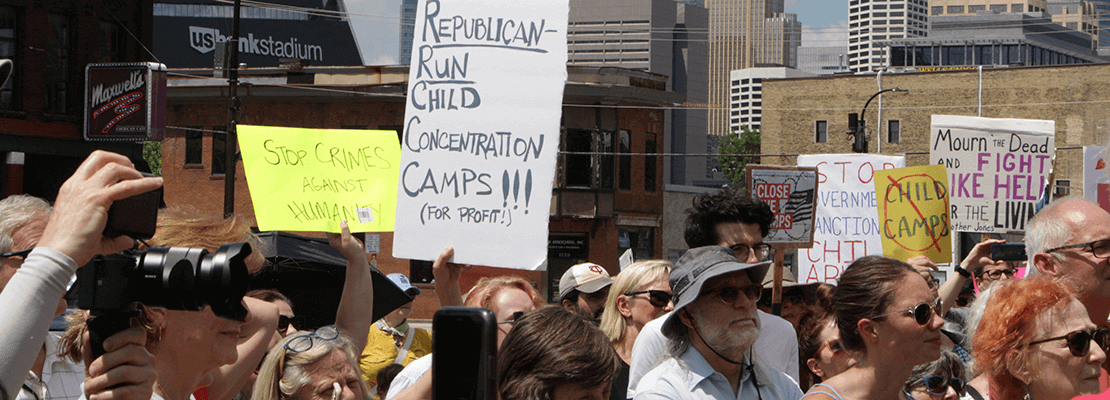 Minnesotans march in protest in Minneapolis