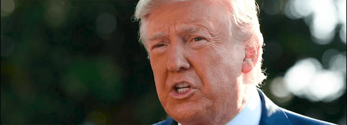 Donald Trump scowling